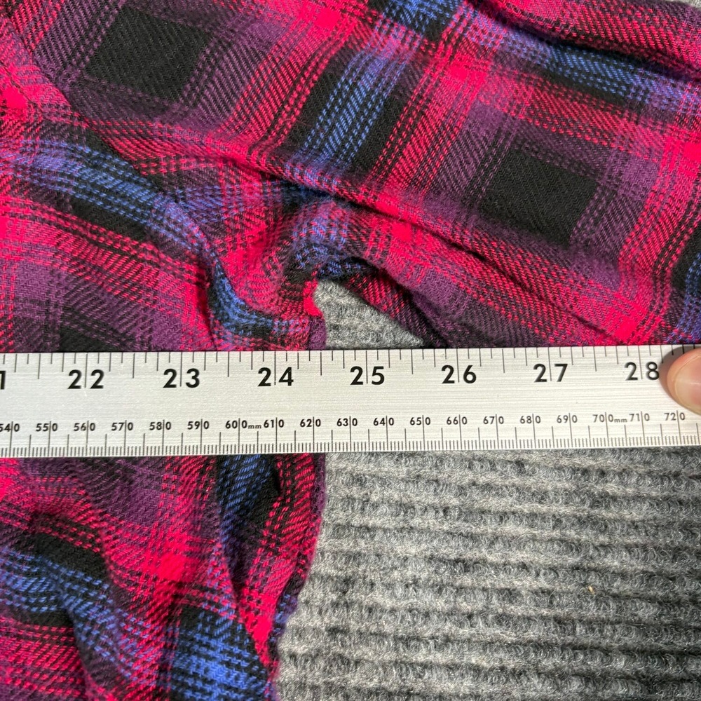 American Eagle Flannel Shirt Womens XXL Pink Plaid Excellent Boyfriend Fit - Picture 3 of 4